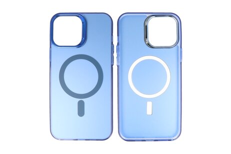 BAOHU Magsafe Hoesje Geschikt voor de iPhone 15 Pro Max - Magnetic Fashion Backcover Telefoonhoesje - Navy