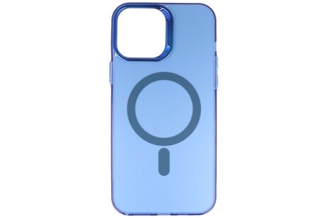 BAOHU Magsafe Hoesje Geschikt voor de iPhone 15 Pro Max - Magnetic Fashion Backcover Telefoonhoesje - Navy