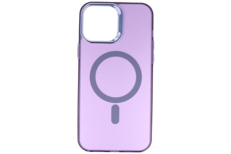 BAOHU Magsafe Hoesje Geschikt voor de iPhone 15 Pro Max - Magnetic Fashion Backcover Telefoonhoesje - Paars