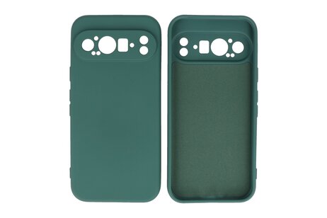 Hoesje Geschikt voor de Google Pixel 9 Pro - Fashion Backcover Hoesje - Colorful Telefoonhoesje - Donker Groen