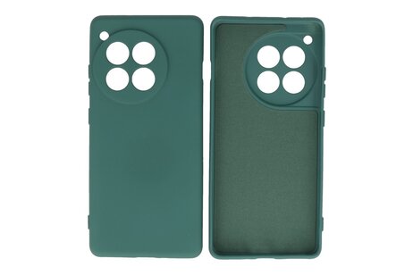 BAOHU Hoesje Geschikt voor de OnePlus 12R - Fashion Backcover Hoesje - Colorful Telefoonhoesje - Donker Groen