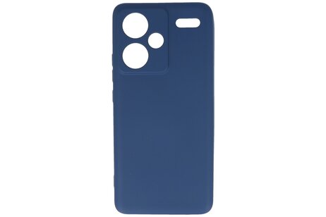 BAOHU Hoesje Geschikt voor de Xiaomi Redmi Note 13 Pro Plus 5G - Fashion Backcover Hoesje - Colorful Telefoonhoesje - Navy