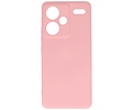 BAOHU Hoesje Geschikt voor de Xiaomi Redmi Note 13 Pro Plus 5G - Fashion Backcover Hoesje - Colorful Telefoonhoesje - Roze