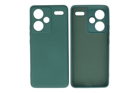 Hoesje Geschikt voor de Xiaomi Redmi Note 13 Pro Plus 5G - Fashion Backcover Hoesje - Colorful Telefoonhoesje - Donker Groen