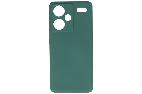 Hoesje Geschikt voor de Xiaomi Redmi Note 13 Pro Plus 5G - Fashion Backcover Hoesje - Colorful Telefoonhoesje - Donker Groen