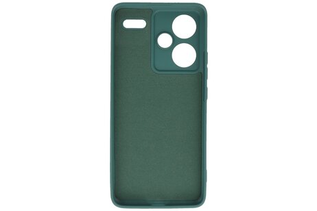 Hoesje Geschikt voor de Xiaomi Redmi Note 13 Pro Plus 5G - Fashion Backcover Hoesje - Colorful Telefoonhoesje - Donker Groen