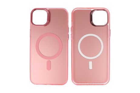 BAOHU Magsafe Hoesje Geschikt voor de iPhone 16 - Magnetic Fashion Backcover Telefoonhoesje - Roze