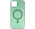 Magsafe Hoesje Geschikt voor de iPhone 16 - Magnetic Fashion Backcover Telefoonhoesje - Donker Groen