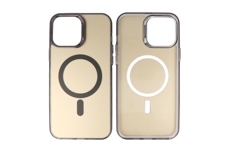 BAOHU Magsafe Hoesje Geschikt voor de iPhone 16 Pro - Magnetic Fashion Backcover Telefoonhoesje - Zwart