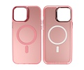 Magsafe Hoesje Geschikt voor de iPhone 16 Pro - Magnetic Fashion Backcover Telefoonhoesje - Roze