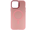 Magsafe Hoesje Geschikt voor de iPhone 16 Pro - Magnetic Fashion Backcover Telefoonhoesje - Roze