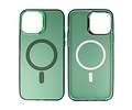 BAOHU Magsafe Hoesje Geschikt voor de iPhone 16 Pro - Magnetic Fashion Backcover Telefoonhoesje - Donker Groen