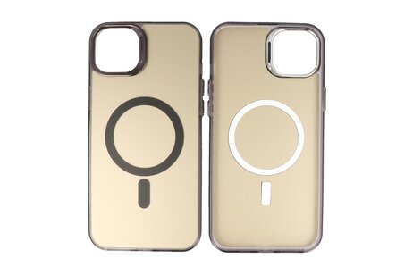 BAOHU Magsafe Hoesje Geschikt voor de iPhone 16 Plus - Magnetic Fashion Backcover Telefoonhoesje - Zwart