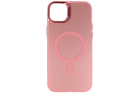 BAOHU Magsafe Hoesje Geschikt voor de iPhone 16 Plus - Magnetic Fashion Backcover Telefoonhoesje - Roze