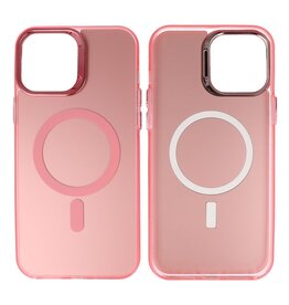 Magnetic Fashion Color Hard Case iPhone 16 Pro Max Roze