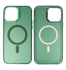 BAOHU Magnetic Fashion Color Hard Case iPhone 16 Pro Max Donker Groen