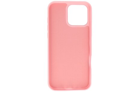 Fashion Backcover Telefoonhoesje - Color Hoesje - Geschikt voor iPhone 16 Pro - Roze