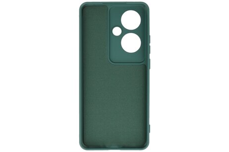 BAOHU Hoesje Geschikt voor de Oppo Reno 11F - Fashion Backcover Hoesje - Colorful Telefoonhoesje - Donker Groen