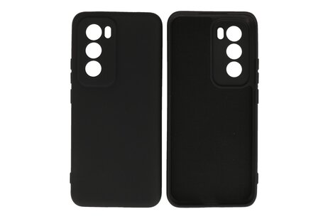 BAOHU Hoesje Geschikt voor de Oppo Reno 12 - Fashion Backcover Hoesje - Colorful Telefoonhoesje - Zwart