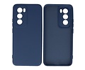 BAOHU Hoesje Geschikt voor de Oppo Reno 12 - Fashion Backcover Hoesje - Colorful Telefoonhoesje - Navy