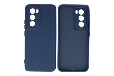 BAOHU Hoesje Geschikt voor de Oppo Reno 12 - Fashion Backcover Hoesje - Colorful Telefoonhoesje - Navy