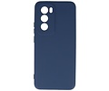 BAOHU Hoesje Geschikt voor de Oppo Reno 12 - Fashion Backcover Hoesje - Colorful Telefoonhoesje - Navy