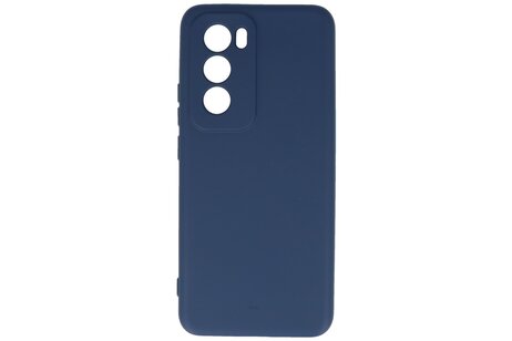 BAOHU Hoesje Geschikt voor de Oppo Reno 12 - Fashion Backcover Hoesje - Colorful Telefoonhoesje - Navy