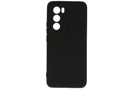 BAOHU Hoesje Geschikt voor de Oppo Reno 12 Pro - Fashion Backcover Hoesje - Colorful Telefoonhoesje - Zwart