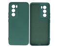 BAOHU Hoesje Geschikt voor de Oppo Reno 12 Pro - Fashion Backcover Hoesje - Colorful Telefoonhoesje - Donker Groen