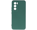 BAOHU Hoesje Geschikt voor de Oppo Reno 12 Pro - Fashion Backcover Hoesje - Colorful Telefoonhoesje - Donker Groen