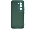 BAOHU Hoesje Geschikt voor de Oppo Reno 12 Pro - Fashion Backcover Hoesje - Colorful Telefoonhoesje - Donker Groen
