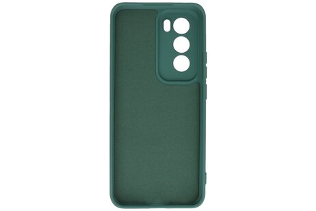 BAOHU Hoesje Geschikt voor de Oppo Reno 12 Pro - Fashion Backcover Hoesje - Colorful Telefoonhoesje - Donker Groen