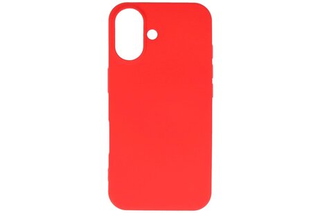 Fashion Backcover Telefoonhoesje - Color Hoesje - Geschikt voor iPhone 16 - Rood