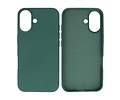 Fashion Backcover Telefoonhoesje - Color Hoesje - Geschikt voor iPhone 16 - Donker Groen