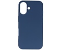 BAOHU Fashion Backcover Telefoonhoesje - Color Hoesje - Geschikt voor iPhone 16 Plus - Navy