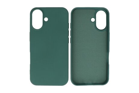 BAOHU Fashion Backcover Telefoonhoesje - Color Hoesje - Geschikt voor iPhone 16 Plus - Donker Groen