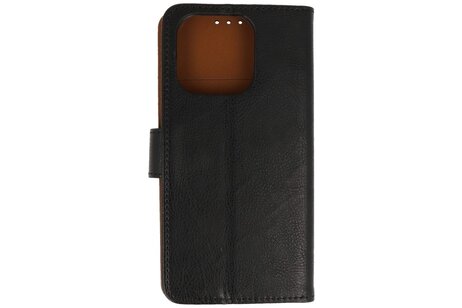 BAOHU Zakelijke Book Case Telefoonhoesje - Portemonnee Hoesje - Geschikt voor de iPhone 16 Pro Max - Zwart