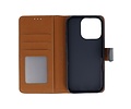 BAOHU Zakelijke Book Case Telefoonhoesje - Portemonnee Hoesje - Geschikt voor de iPhone 16 Pro Max - Navy