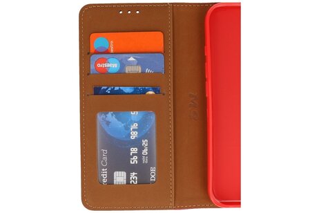 BAOHU Zakelijke Book Case Telefoonhoesje - Portemonnee Hoesje - Geschikt voor de iPhone 16 Pro Max - Rood