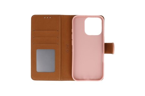 BAOHU Zakelijke Book Case Telefoonhoesje - Portemonnee Hoesje - Geschikt voor de iPhone 16 Pro Max - Rose Goud
