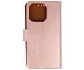BAOHU Zakelijke Book Case Telefoonhoesje - Portemonnee Hoesje - Geschikt voor de iPhone 16 Pro Max - Rose Goud