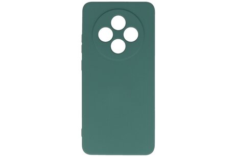 BAOHU Hoesje Geschikt voor de OPPO Reno 12F 5G - Fashion Backcover Hoesje - Colorful Telefoonhoesje - Donker Groen
