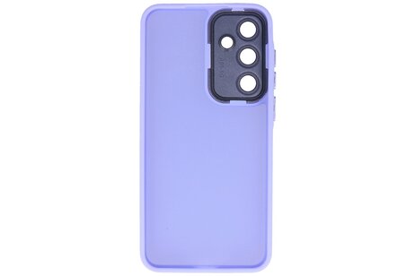 BAOHU Hoesje Geschikt voor de Samsung Galaxy A35 - Mat-Transparent met Camera Beschermer Case - Paars