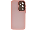 BAOHU Hoesje Geschikt voor de Samsung Galaxy A35 - Mat-Transparent met Camera Beschermer Case - Roze