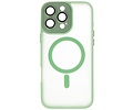 BAOHU Hoesje Geschikt voor de iPhone 14 Pro - Mat-Transparent met Camera Beschermer Magnetic Case - Groen