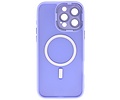 BAOHU Hoesje Geschikt voor de iPhone 14 Pro Max - Mat-Transparent met Camera Beschermer Magnetic Case - Paars