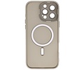 BAOHU Hoesje Geschikt voor de iPhone 16 Pro - Mat-Transparent met Camera Beschermer Magnetic Case - Grijs