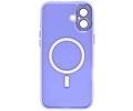 BAOHU Hoesje Geschikt voor de iPhone 16 Plus - Mat-Transparent met Camera Beschermer Magnetic Case - Paars