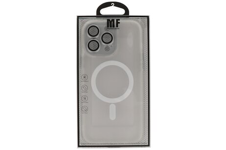 BAOHU Hoesje Geschikt voor de iPhone 16 Pro Max - Mat-Transparent met Camera Beschermer Magnetic Case - Wit