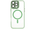 BAOHU Hoesje Geschikt voor de iPhone 16 Pro Max - Mat-Transparent met Camera Beschermer Magnetic Case - Groen